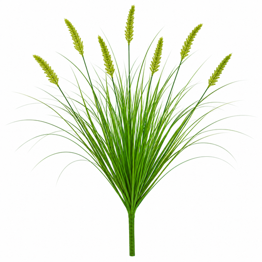 Plante ornementale artificielle de type queue de renard, 60 cm, avec 7 épices, verte, sans pot