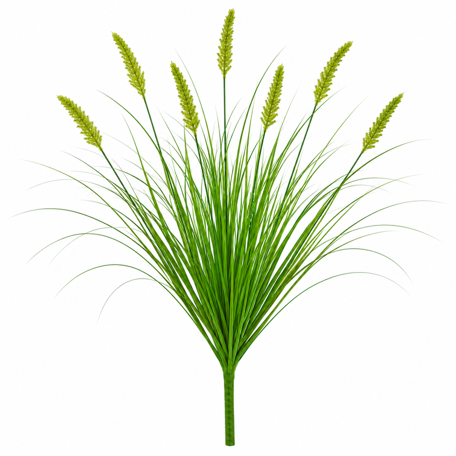 Plante ornementale artificielle de type queue de renard, 60 cm, avec 7 épices, verte, sans pot