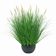 Plante artificielle, herbe ornementale en pot sétaire, 70 cm, avec 25 épices, vert et rose