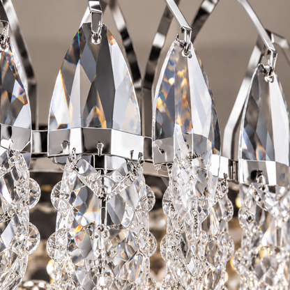 Lustre en cristal MAJESTIC Magno 15x E14, diamètre 60 cm, chrome brillant, hauteur réglable