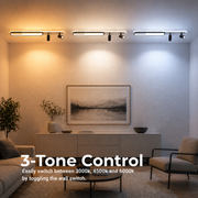 Lustre LED avec projecteur orientable FISSO Camilla 70W, lumière froide/chaude/neutre, lustres LED noirs Titre par défaut Alessandro Design