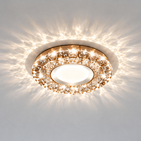 Spot LED ORBITA, 5W, Rond, Lumière Froide/Chaude, Bronze Antique, Résine et Verre