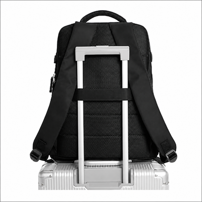 Sac à dos de voyage professionnel ALMATY, avec port USB, 31x22x46cm Oxford, noir