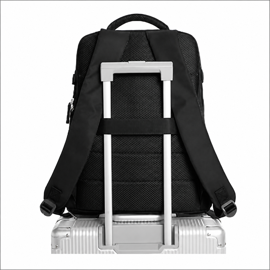 Sac à dos de voyage professionnel ALMATY, avec port USB, 31x22x46cm Oxford, noir