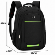Rucsac Travel Business BAKU, 48x32x18 cm, Oxford, Negru si Verde