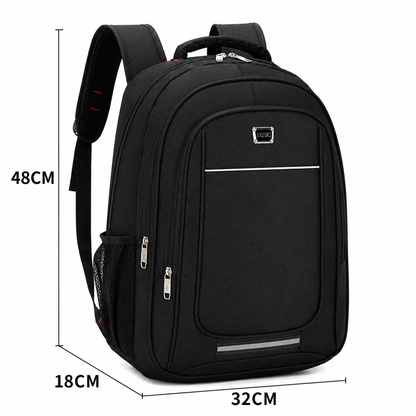 Rucsac Travel Business BAKU, 48x32x18 cm, Oxford, Negru si alb