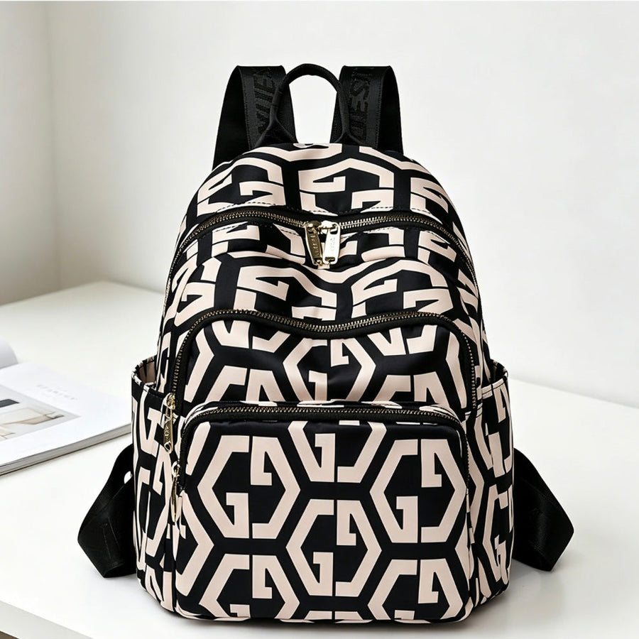 BUKHARA Travel Business Sac à dos, 28x15x35 cm, Oxford, noir et blanc