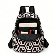 BUKHARA Travel Business Sac à dos, 28x15x35 cm, Oxford, noir et blanc