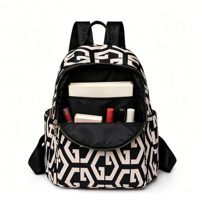 BUKHARA Travel Business Sac à dos, 28x15x35 cm, Oxford, noir et blanc