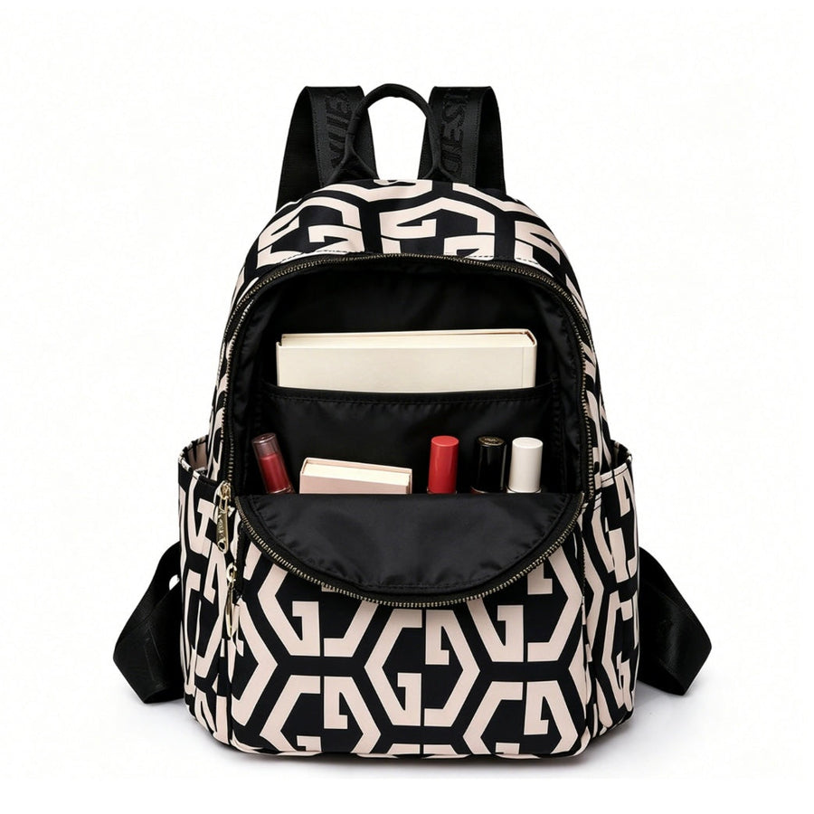 BUKHARA Travel Business Sac à dos, 28x15x35 cm, Oxford, noir et blanc