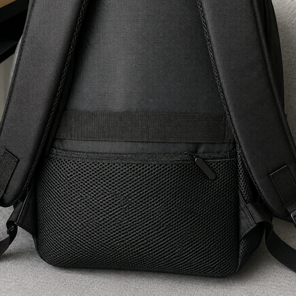 Rucsac Travel Business KANGIQLINIQ, 47x33x15 cm, Oxford, Negru si Albastru