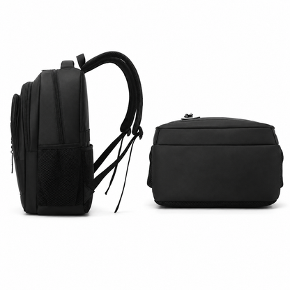 Rucsac Travel Business KANGIQLINIQ, 47x33x15 cm, Oxford, Negru si Portocaliu
