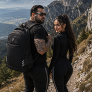 Rucsac Travel Business NAKHCHIVAN, 51x34x15 cm, Oxford, Negru si Alb