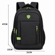 Rucsac Travel Business SUMQAYIT, 47x31x15 cm, Oxford, Negru si Verde