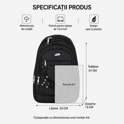 Rucsac Travel Business TALOYOAK, 47x33x15 cm, Oxford,  Negru