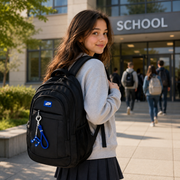 Rucsac Travel Business TALOYOAK, 47x33x15 cm, Oxford, Negru si Albastru