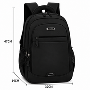 Rucsac de Scoala BOYSUN, 47x32x14 cm, Oxford, Negru si Alb