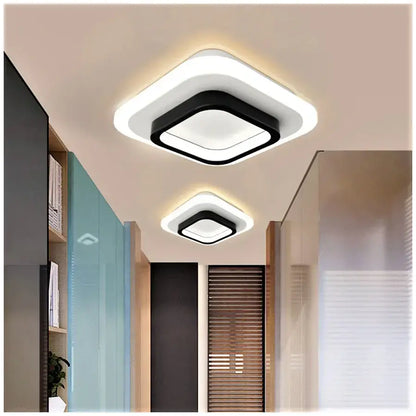 Lustre LED KHAI 20W, Lumière Froid/Chaud/Neutre, Noir Blanc