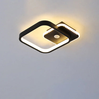 Lustre LED avec détecteur de mouvement PS510BK, 16W, lumière froide/chaude/neutre 3000K/4000K/6000K, métal et acrylique