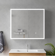 Miroir LED avec armoire MODA 80x70 cm éclairage périmétrique blanc et capteur tactile