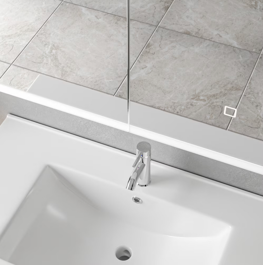 Miroir LED avec armoire MODA 80x70 cm éclairage périmétrique blanc et capteur tactile