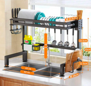 Organisateur d'évier pour sécher la vaisselle, en acier inoxydable
