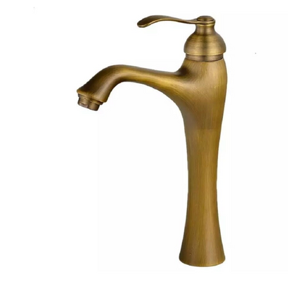Robinet de lavabo haut, laiton sanitaire, bronze antique, Smack