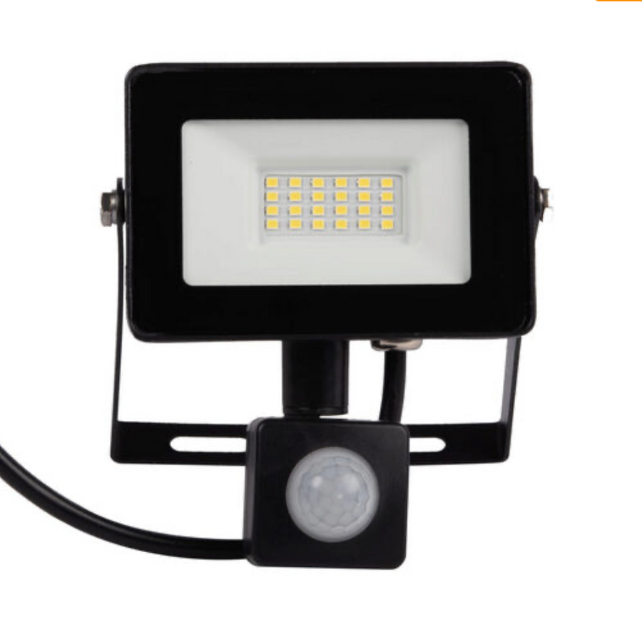 Projecteur LED avec capteur, IP.65, 20W 6500K