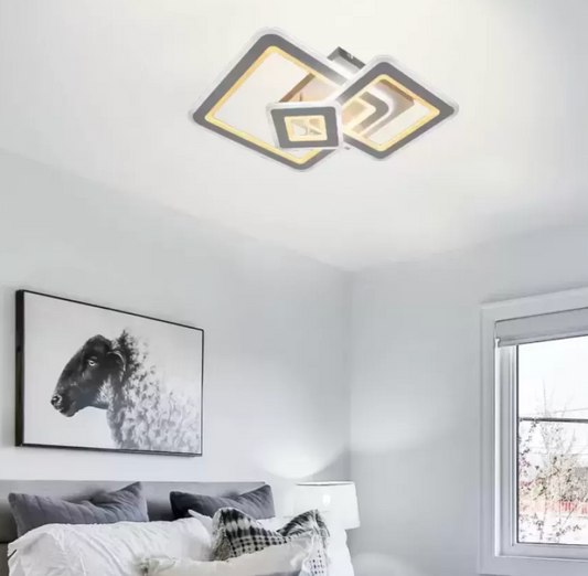 Lustre LED avec télécommande Hortensia 190W Dimable Blanc