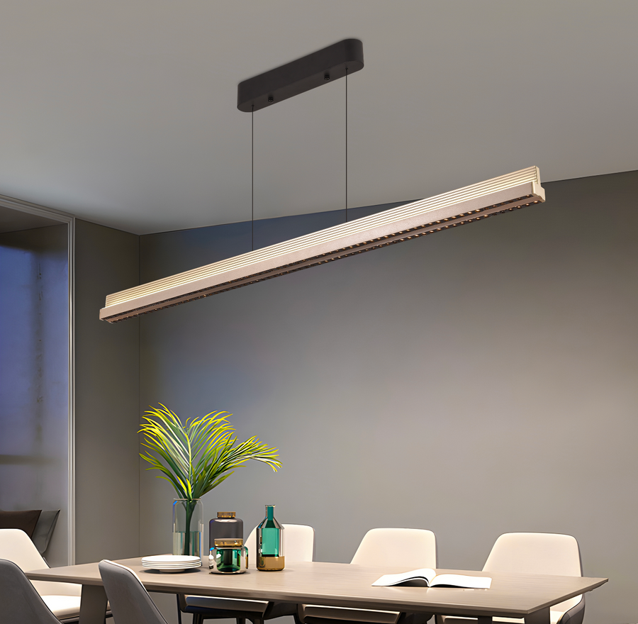 Lustre LED suspendu avec télécommande LT327BK 90W, Lumière froide/chaude/neutre, variable, hauteur réglable, noir