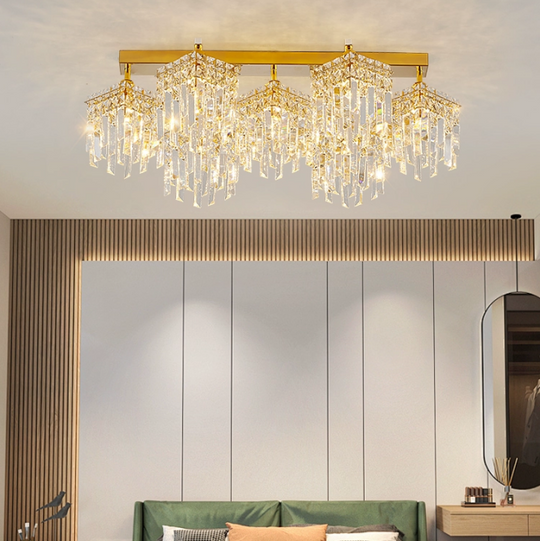 Candélabre en cristal Imperia, 70 cm, 7xE14, doré Candélabre en cristal Titre par défaut Alessandro Design