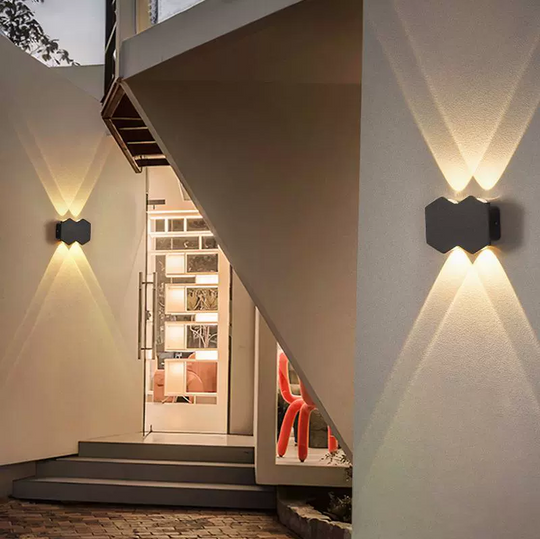 Applique murale LED AX231, extérieur et intérieur, 4 sources, 10W, noire, 3000K Appliques extérieures Default Title Alessandro Design