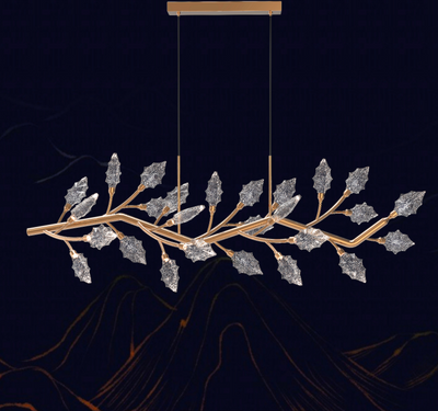 Lustre en cristal, LED, TOCCATA Largo, 36W, Lumière neutre, Or, Hauteur réglable