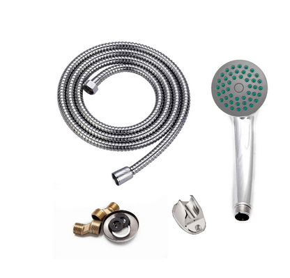 Robinet de bain en chrome poli - Ensemble complet avec robinet pivotant de 25 cm, tuyau, tuyau et excentriques inclus