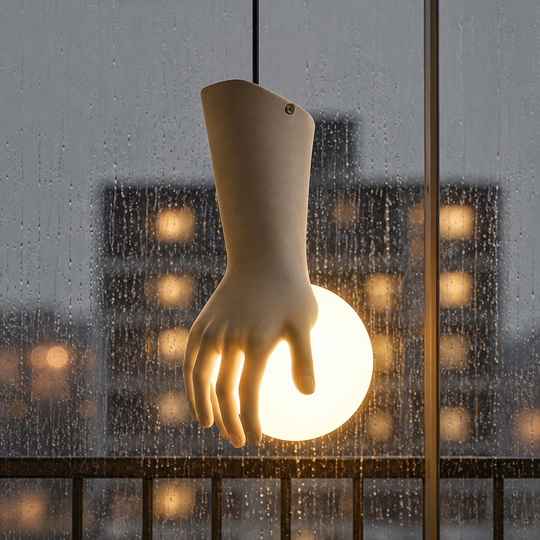 Lustre RUKI, 15x20cm, 1xG9, verre et résine, blanc