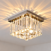 MARTINEZ Linear Luxe Lustre en cristal, diamètre 35 cm, 4x E14, Chrome brillant