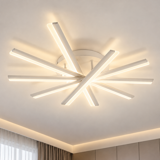 Lustre LED avec télécommande ZOE, 67W, Lumière Froid/Chaud/Neutre, Gradable, Blanc