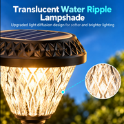 Lampe Solaire LED pour Poteau Extérieur KATTAKURGAN, 8W, Lumière Chaude/Froide/Neutre + RVB, Forme Ronde, Aluminium, Noir, Intensité Variable