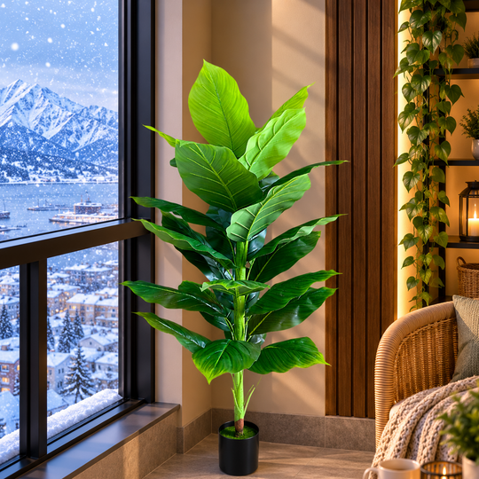 Musa Plante Artificielle Type Banane, 150 cm, Vert