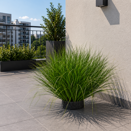Plante artificielle de buisson d'oignon courbé, 38 cm, haute densité, vert, sans pot