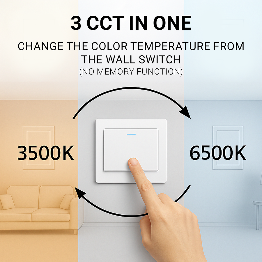 Lampe LED Reid 13W, Lumière Froide/Chaude/Neutre, Blanc