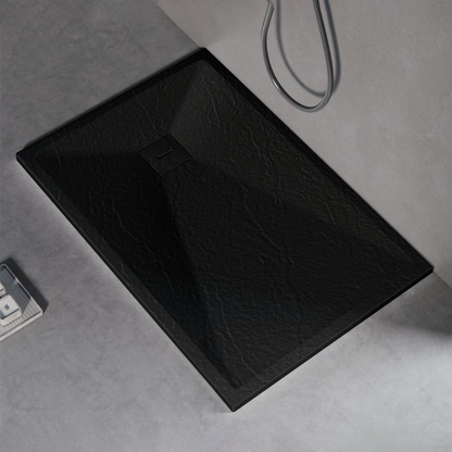Receveur de douche rectangulaire 80x120 cm, slim 3 cm, noir