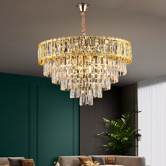 Lustre en cristal BELVEDERE Magno 8xE14, diamètre 60 cm, or brillant, lustre en cristal à hauteur réglable Default Title Alessandro Design