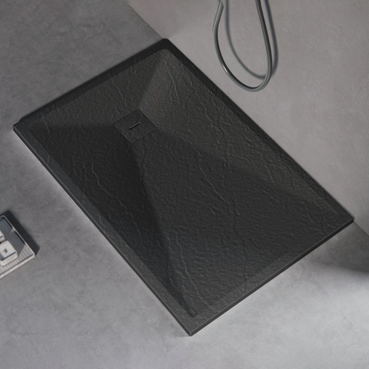 Receveur de douche rectangulaire 80x120 cm, slim 3 cm, gris foncé