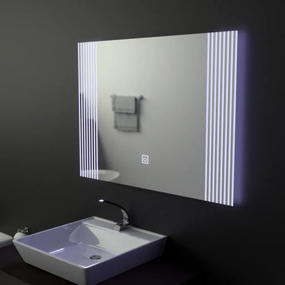Miroir LED rectangulaire, 80x60cm, Infinity Frame Basic Touch 1005S-20A