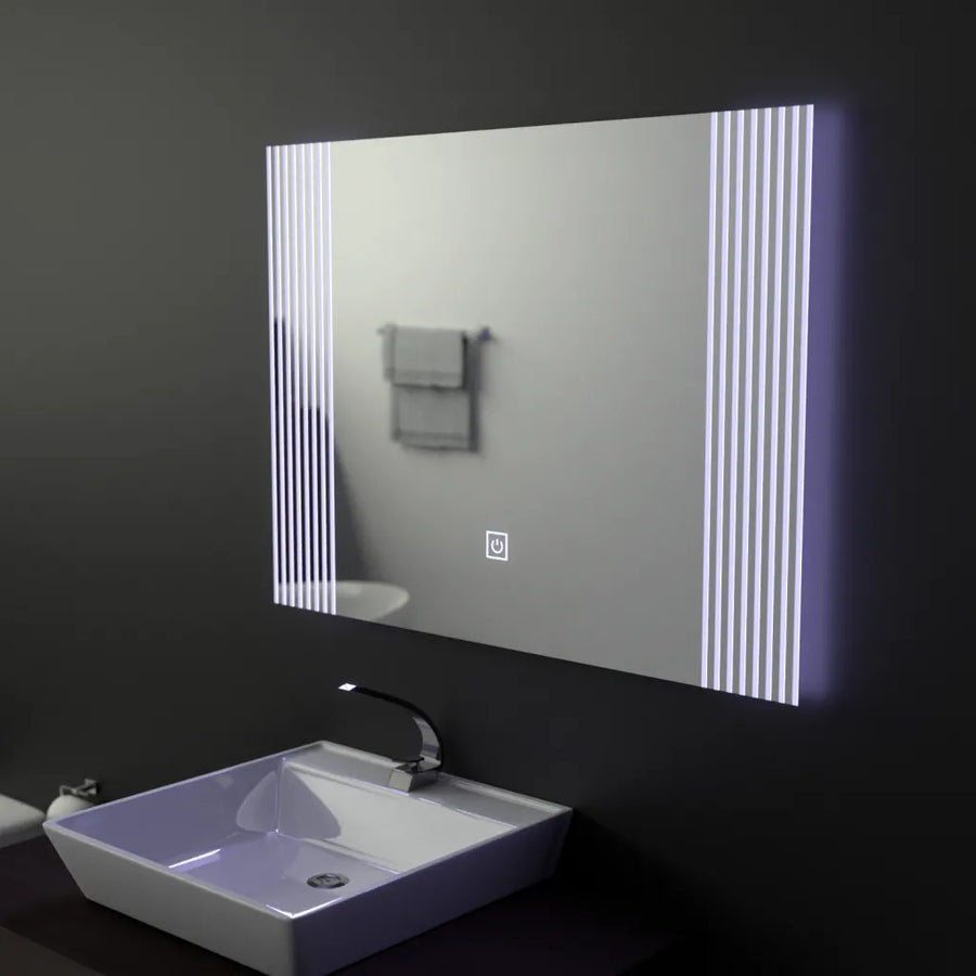 Miroir LED rectangulaire, 80x60cm, Infinity Frame Basic Touch 1005S-20A