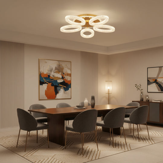 Lustre LED avec télécommande, 66 W, lumière froide/chaude/neutre, variable, lustres LED dorés avec télécommande Titre par défaut Alessandro Design