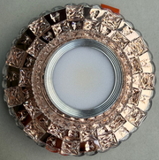 Spot LED ORBITA, 5W, Rotund, Lumina Rece / Calda, Bronz Antichizat, Rasina si Sticla
