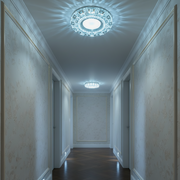 Spot LED ORBITA, 5W, Rotund, Lumina Rece + RGB, Alb, Rasina si Sticla