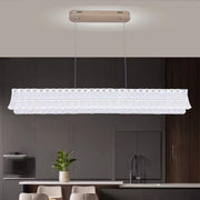 Lustre LED avec Télécommande, Suspendu TAMY 160W, Linéaire, Lumière Froid/Chaud/Neutre, Doré, Hauteur Réglable
